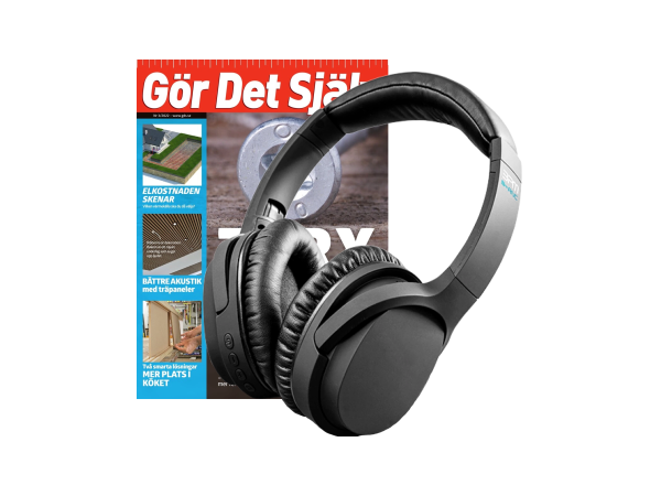 Brusreducerande bluetooth-hörlurar och 2 nr. av Gör Det Själv