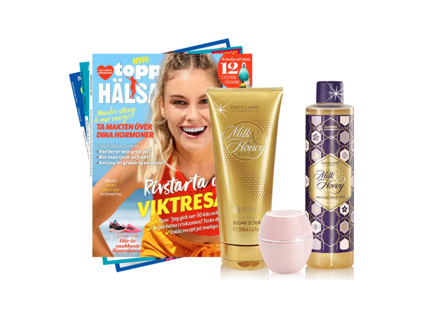 Härlig & skimrande hudvård och 5 nr. av ToppHälsa